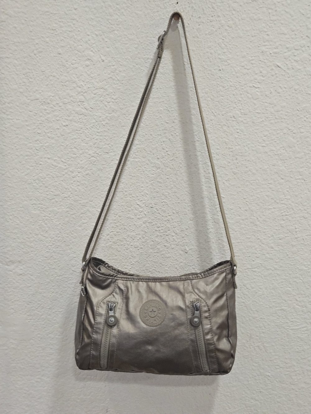 Kipling Metallic Gold/Bronze Crossbody Bag